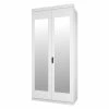 Weißer Kleiderschrank Mit Spiegeltüren - Imtreba -Wohnen Shop weisser kleiderschrank mit spiegeltueren 100x221x57 cm imtreba f
