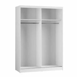 Weißer Kleiderschrank Mit Zwei Spiegeltüren - Yuto 10 Weißer Kleiderschrank Mit Zwei Spiegeltüren - Yuto -Wohnen Shop weisser kleiderschrank mit zwei spiegeltueren schiebetueren yuto 03