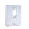 Weißer Kombi Kleiderschrank Mit Spiegel - Jeston