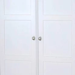 Weißer Schrank Mit Zwei Türen & Schublade - Eicando I -Wohnen Shop weisser schrank mit zwei tueren schublade aus massivholz mdf eicando i 03