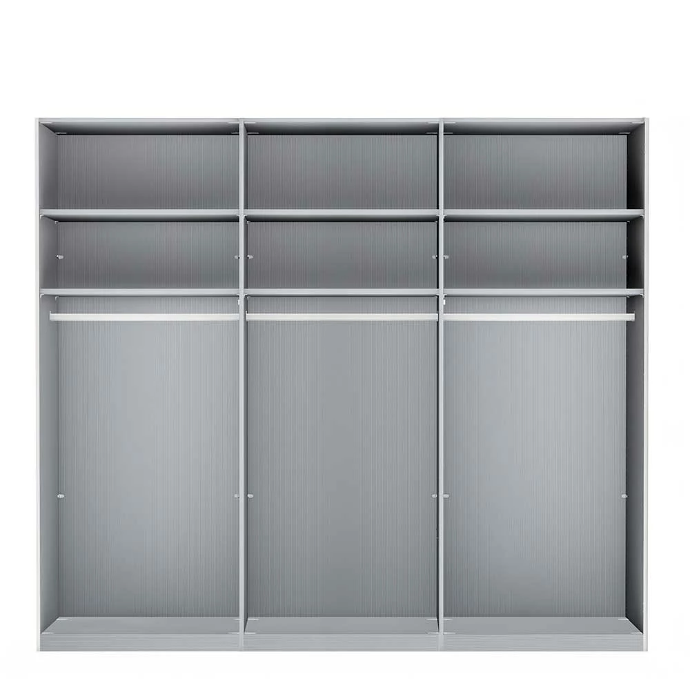 Weißer Schwebetürenschrank Mit Spiegel - Pepper 5 Weißer Schwebetürenschrank Mit Spiegel - Pepper – Bild 3