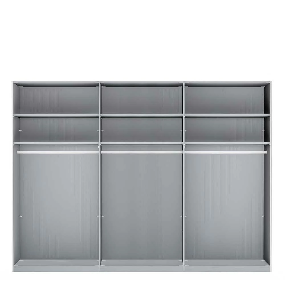 Weißer Schwebetürenschrank Mit Spiegel - Pepper 6 Weißer Schwebetürenschrank Mit Spiegel - Pepper – Bild 4