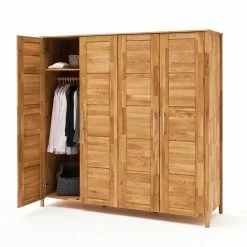 Wildeiche Kleiderschrank Mit Ausstattung - Memba I 10 Wildeiche Kleiderschrank Mit Ausstattung - Memba I -Wohnen Shop wildeiche kleiderschrank mit ausstattung 4 tuerig 205x207x61 cm memba i 02