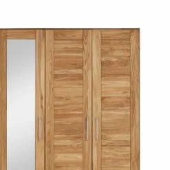 Wildeiche Kleiderschrank Cranos Mit Spiegeltür -Wohnen Shop wildeiche kleiderschrank spiegeltuer massiv cranos 03