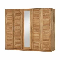 Wildeiche Kleiderschrank Cranos Mit Spiegeltür