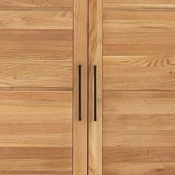 Wildeiche Schlafzimmerschrank Massiv - Zaisan -Wohnen Shop wildeiche schlafzimmerschrank massiv mit drei tueren zaisan 03