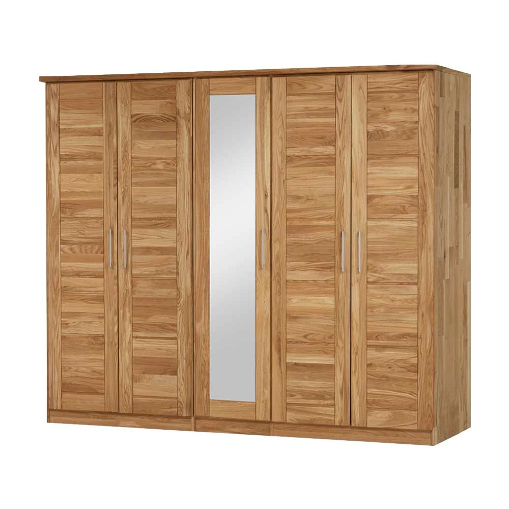 Wildeiche Schlafzimmerschrank Cranos Mit Spiegel 3 Wildeiche Schlafzimmerschrank Cranos Mit Spiegel